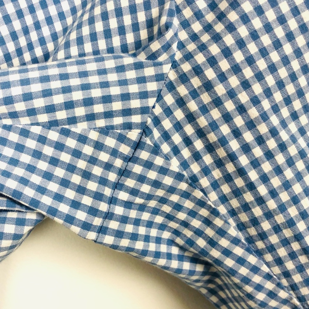 Grace Elements Blue & White Gingham Cropped Pants - image 8